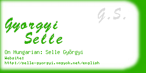 gyorgyi selle business card